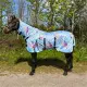 Blauw met motief